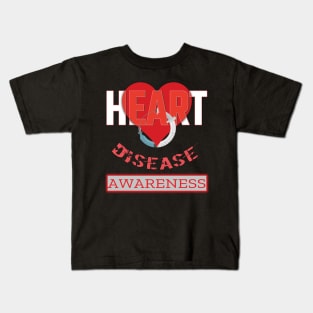 Heart disease awareness month Kids T-Shirt